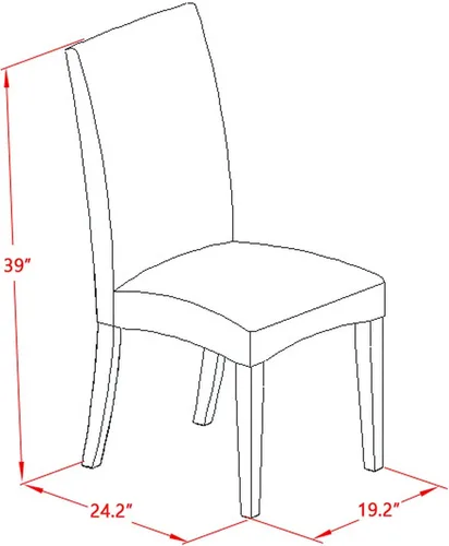 Vista 12 de East West Furniture HLDR3-CAP-03 Juego de mesa de comedor de 3 piezas contiene una mesa de comedor redonda con pedestal y 2 sillas Parson tapizadas