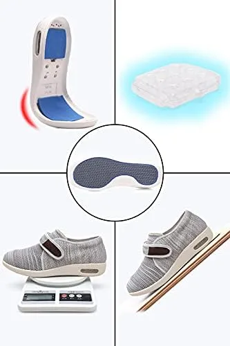 Vista 3 de Yibobay Diabetic Shoes for Women Width X-Wide Velcro Shoe for Elderly Women Wide Shoes for Women Walking Shoes Adjustable Closure Breathable