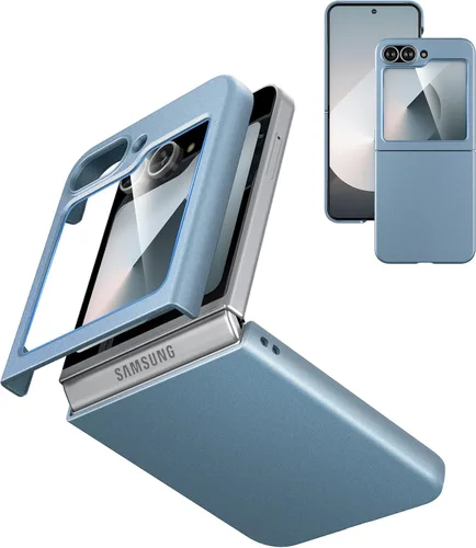 Vista 9 de Cresee Funda para Samsung Galaxy Z Flip 5 (2023) con protector de pantalla de cubierta, funda delgada para teléfono de PC dura para Galaxy Z Flip5