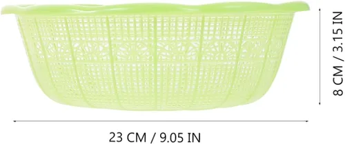 Vista 4 de BESPORTBLE Juego de 4 cestas de lavado de arroz de plástico y colador, colador multifuncional para verduras, frutas, pasta y preparación de masa