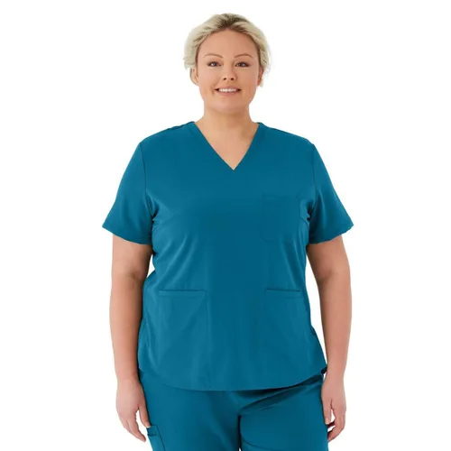 Vista 30 de Medline Lexington AVE - Camiseta médica para mujer, color morado real, talla M, cada una Negro