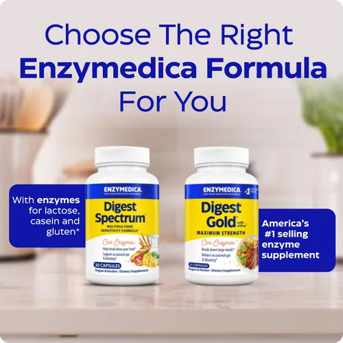 Vista 7 de Enzymedica Digest Spectrum - Suplemento dietético para el alivio digestivo de las intolerancias alimentarias, vegano, sin gluten, sin OMG
