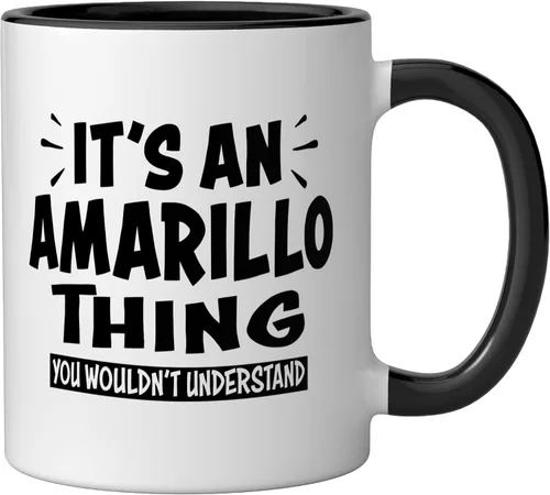 Vista 2 de Amarillo Trip Lovers Thing You Wouldn't Understand Ceramic Mug, Black/White