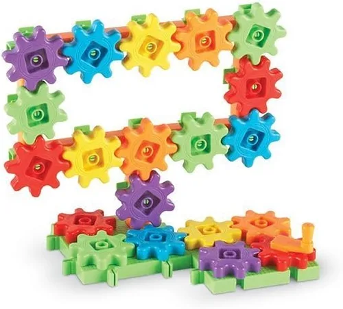 Vista 4 de Learning Resources, Juego de construcción de engranajes para principiantes (60 piezas)