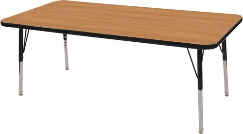 Vista 29 de Norwood Commercial Furniture - Mesa de actividades para el aula de altura ajustable para niños y adultos, mesa de actividades cuadrada