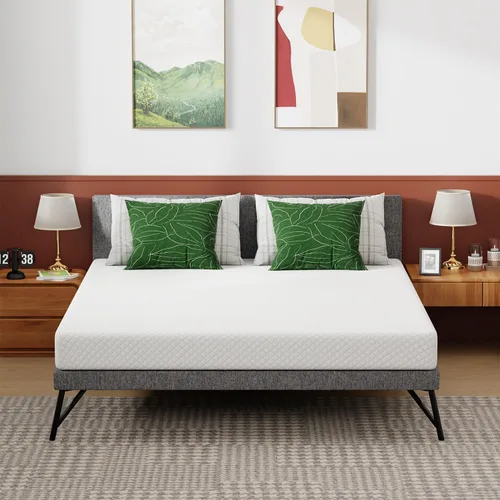 Vista 45 de Colchón de tamaño individual de 5 pulgadas de espuma viscoelástica de gel, colchón de firmeza media para dormir fresco y para alivio de la presión