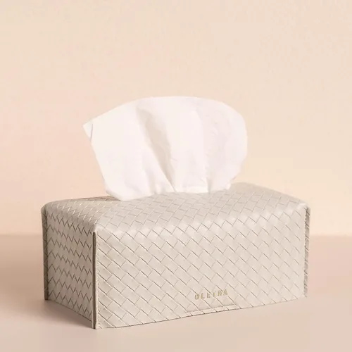 Vista 12 de OLETHA Funda para Caja de Pañuelos Rectangular Estética, Portador de Pañuelos de Caja Plana Mediana Rectangular, Negro