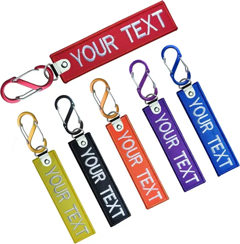 Vista 12 de Llavero bordado personalizado, accesorios de llavero personalizados para mujeres, llaveros de motocicleta para hombres