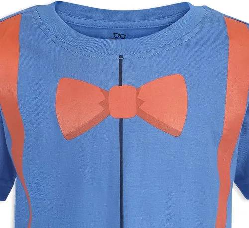 Vista 3 de Blippi Conjunto de camiseta y pantalones cortos para niños pequeños y pequeños, azulgris