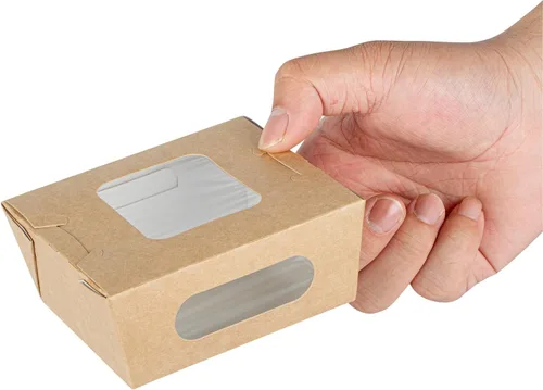 Vista 14 de Restaurantware Mini recipiente bio para llevar de papel rectangular de 12 onzas, 200