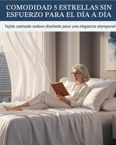 Vista 5 de LANE LINEN - Sábanas individual 100% algodón egipcio suave, cómodo y grueso de calidad de hotel, costuras reforzadas totalmente elásticas, sin