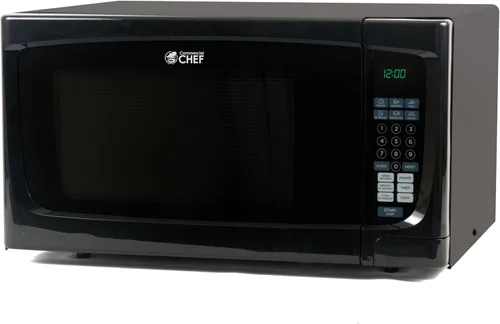 Vista 11 de Microondas Commercial Chef 1.3 pies cúbicos con 10 niveles de potencia, microondas con cerradura de botón de presión, microondas de 1000W para Negro