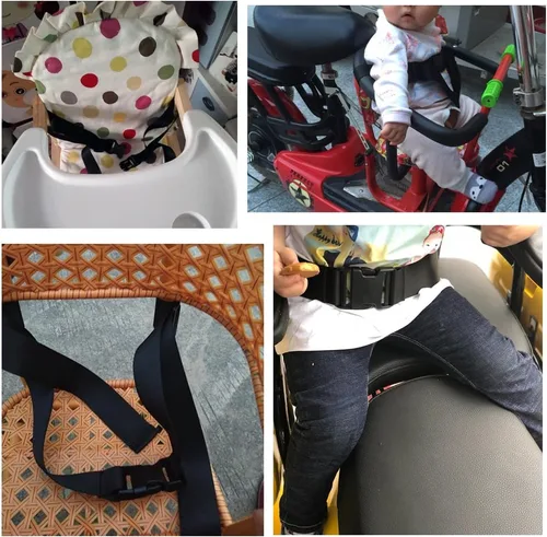 Vista 5 de ZARPMA Correas de seguridad para silla alta de 2 puntos, correa de repuesto para arnés de bebé, correa de seguridad para silla de bebé, silla
