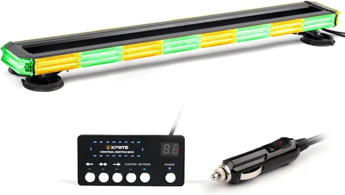Vista 15 de Xprite Barra de luces estroboscópicas de emergencia para techo de 18 pulgadas, 150 LED, luces de advertencia intermitentes de servicio pesado