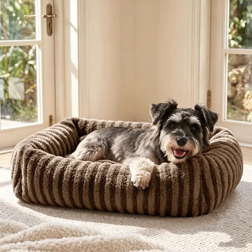 Vista 10 de MIXJOY Cama para Perros de Tamaño Mediano y Pequeño, Cama Lavable para Perros Medianos con Funda Extraíble, Cama Rectangular para Perros de Felpa