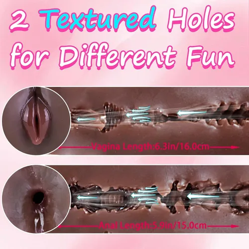Vista 3 de Muñeca sexual realista para hombres, masturbador masculino de cerdo con vaginal apretado y anal profundo, juguete sexual de tamaño completo, lindo