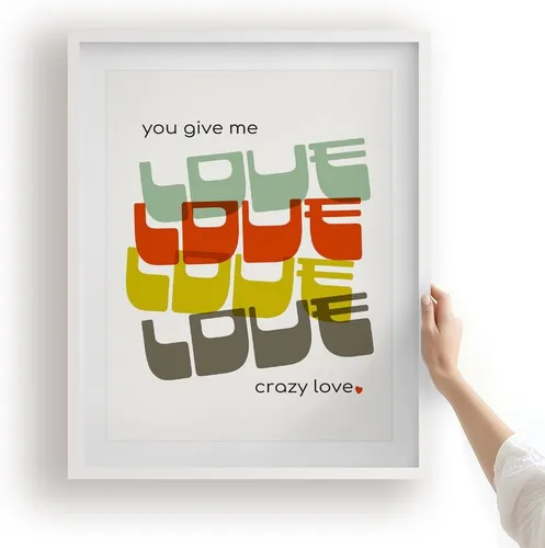 Vista 4 de Song Lyric - Póster artístico para pared, póster de cita musical, decoración moderna de mediados de siglo, regalo para aniversario, boda, él, su