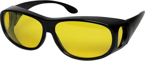 Vista 2 de Success Eyewear Gafas de conducción nocturna antirreflejos, visión nocturna, tinte amarillo, reducción de deslumbramiento, ajuste sobre gafas de sol