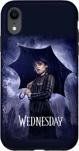 Vista 25 de Funda para iPhone 16 Wednesday con paraguas Nevermore Academy Photo Portrait