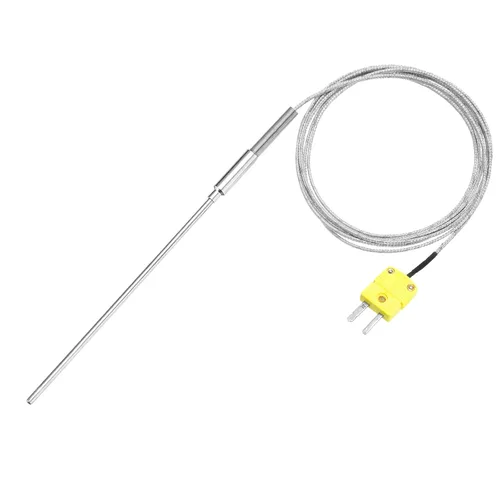 Vista 23 de MECCANIXITY Sonda de sensor de temperatura tipo K con termopar y enchufe, sonda de temperatura del medidor -50 a 1100°C (-58 a 2012°F), acero
