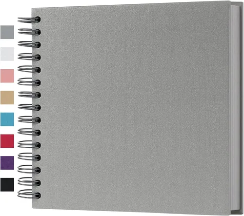Vista 60 de potricher Álbum de Recortes DIY de 7 x 7 Pulgadas, 40 Páginas, Tapa Dura, Papel Kraft, Álbumes de Fotos para Recortes, Libro de Recuerdos para Bodas