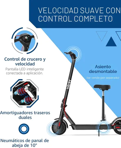 Vista 3 de Hiboy KS4 Pro Electric Scooter for Adults, 25-Mile Range, 19 MPH Negro
