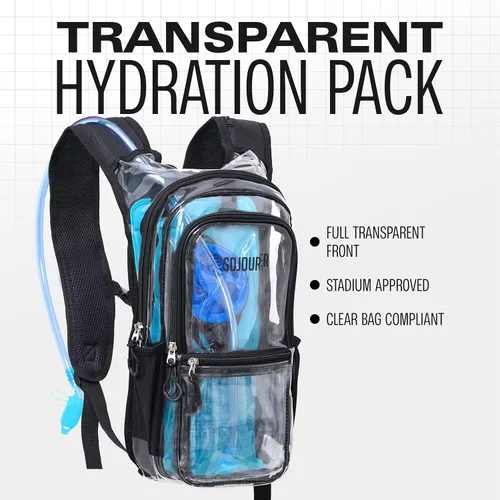 Vista 4 de SoJourner Bags, Rave Hydration Pack - Bolsa de agua de 2L incluida, para festivales, raves, senderismo, ciclismo, fiestas, escalada, carrera y más