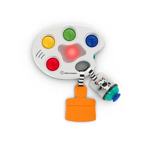 Vista 13 de Baby Einstein Curiosity - Juguete sensorial para ansiedad y sonajero Pop It, sin BPA, para bebés de 3 meses en adelante, multicolor Embrague