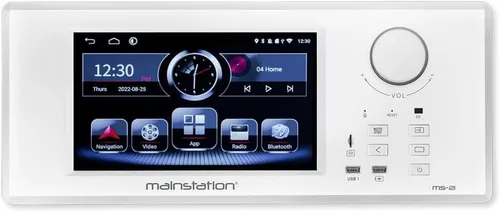Vista 2 de OEM Systems MS-21 Mainstation - Sistema de entretenimiento en pared, color blanco (MS-21-W-AC)