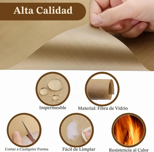 Vista 4 de Selizo Paquete de 5 láminas de teflón para prensa de calor, papel protector de transferencia de calor de gran tamaño resistente al calor para Cricut