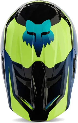 Vista 7 de Fox Racing Casco unisex para motocross V1, negro/amarillo, talla XXL