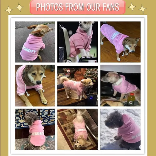 Vista 6 de Sudadera con capucha de seguridad para perros, ropa de invierno, suéter cálido de algodón para cachorros, sudadera para perros pequeños, medianos
