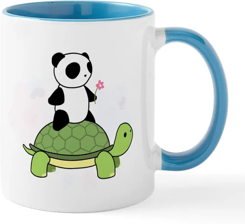 Vista 28 de CafePress Turtle And Panda - Taza de café de cerámica de 11 oz (11.0 fl oz)
