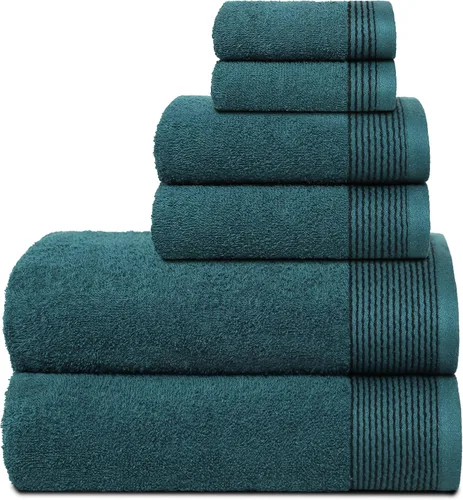 Vista 56 de Belizzi Home Juego de 3 toallas de algodón ultra suave, contiene una toalla de baño de 28 x 55 pulgadas, una toalla de mano de 16 x 24 pulgadas y un