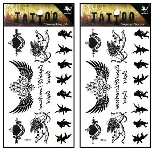 Vista 8 de Tatuajes 2 hojas de tatuaje temporal 3D paraguas de sol nubes de lluvia para mujeres hombres espalda baja hombro cuello brazo tatuaje etiqueta