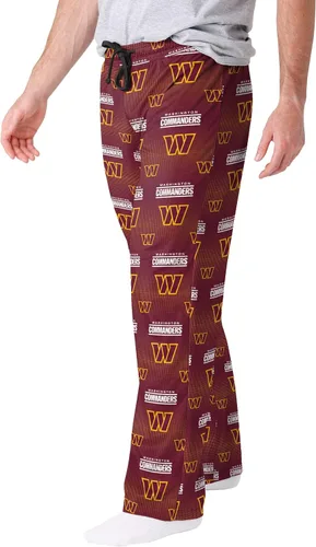 Vista 2 de FOCO Washington Commanders - Pijama con patrón de dispersión para hombre, pantalón multicolor