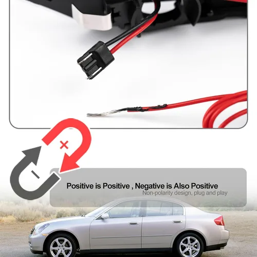 Vista 5 de Switchback - Luces LED de marcador lateral blanco ámbar para Infiniti G35 Sedan Skyline V35 2003-2006 con lente transparente para parachoques