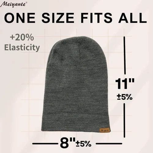 Vista 2 de Meiyante Gorros gorros para hombres y mujeres, gorras de calcetines cálidas para hombres y mujeres, sombreros térmicos de punto con puños, regalo