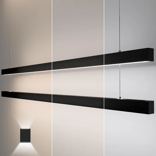 Vista 17 de Luz lineal LED de 4 pies, luz arriba y abajo de 50/45/40/35/30W, CCT de 3000/4000/5000K, luminarias lineales comerciales y residenciales