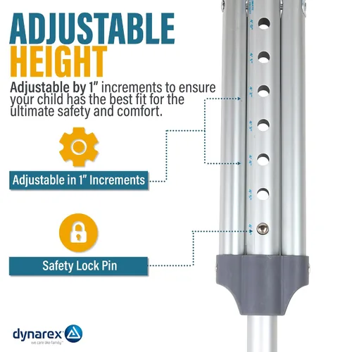 Vista 5 de Dynarex Muletas de aluminio ajustables, adulto