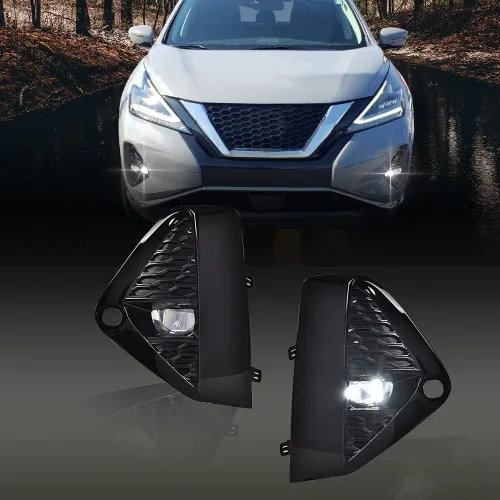 Vista 6 de PIT66 Luz antiniebla compatible con Nissan Murano 2019-2021, niebla LED Claro