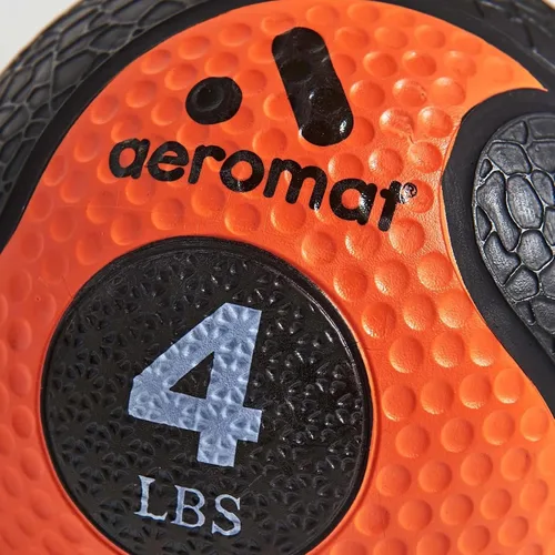 Vista 2 de Aeromat Elite Power Rope Medicine Ball for Core Strength/Rotational Movements Training Negro/Naranja