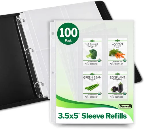 Vista 8 de Dunwell - Recambios para fundas de fotos, 3 anillas, bolsillos transparentes para fotos con ranuras para notas, capacidad para fotos de 5 x 7 x 6