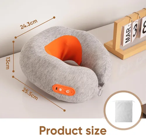 Vista 8 de Howdy Shiatsu Masajeador de cuello con calefacción [2026 actualizado], almohada térmica inalámbrica para aliviar el dolor, amasamiento de tejido