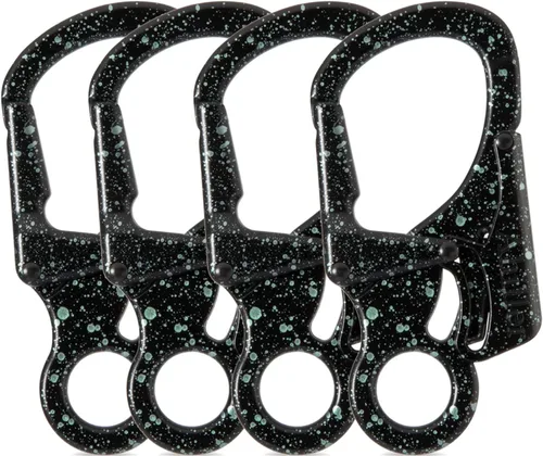Vista 12 de Ahiller Mosquetón con clip, diseño de doble bloqueo antiapertura, llavero pesado de 3" de aleación de zinc para camping al aire libre, senderismo