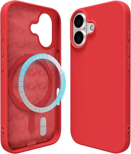 Vista 116 de oakxco Funda de silicona para iPhone 12 Pro Max, magnética, compatible con carga inalámbrica Magsafe, cubierta protectora de goma suave y delgada
