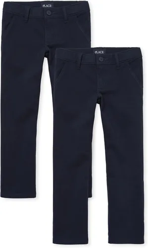Vista 13 de The Children's Place Girls Bootcut Chino Pants Bisquit