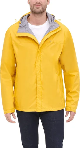 Vista 14 de Tommy Hilfiger Chaqueta impermeable con capucha, transpirable, ligera, para hombre