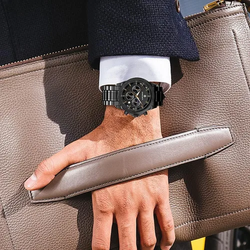 Vista 8 de AKNIGHT Men Watch Watch for Men Chronograph Analog Quartz Wristwatches Waterproof Wrist Watches Fashion Business Classic Watch, Easy Read Dress
