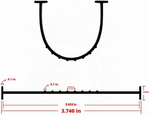 Vista 3 de Kit de burletes para puerta de garaje en forma de U para, sellado universal de grado profesional, extremos en T de gorma, de 5/16 pulgadas, y 3 3/4